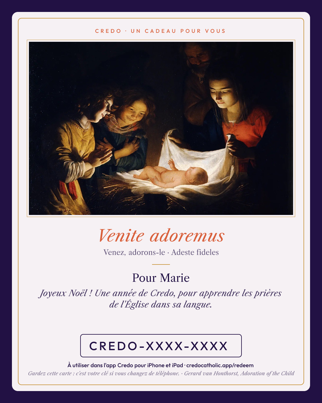 Venite adoremus — Gerard van Honthorst, Adoration of the Child