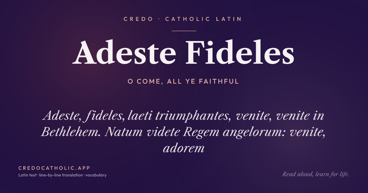 Adeste Fideles share card