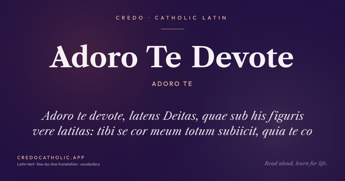 Adoro Te Devote share card