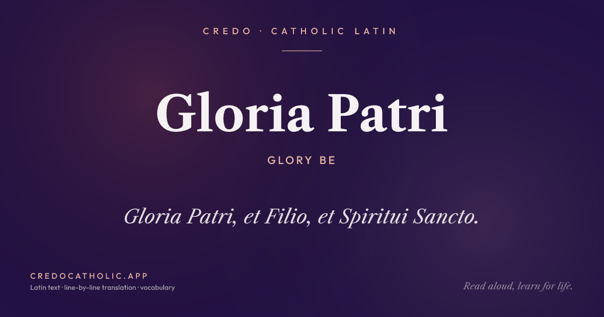 Gloria Patri share card