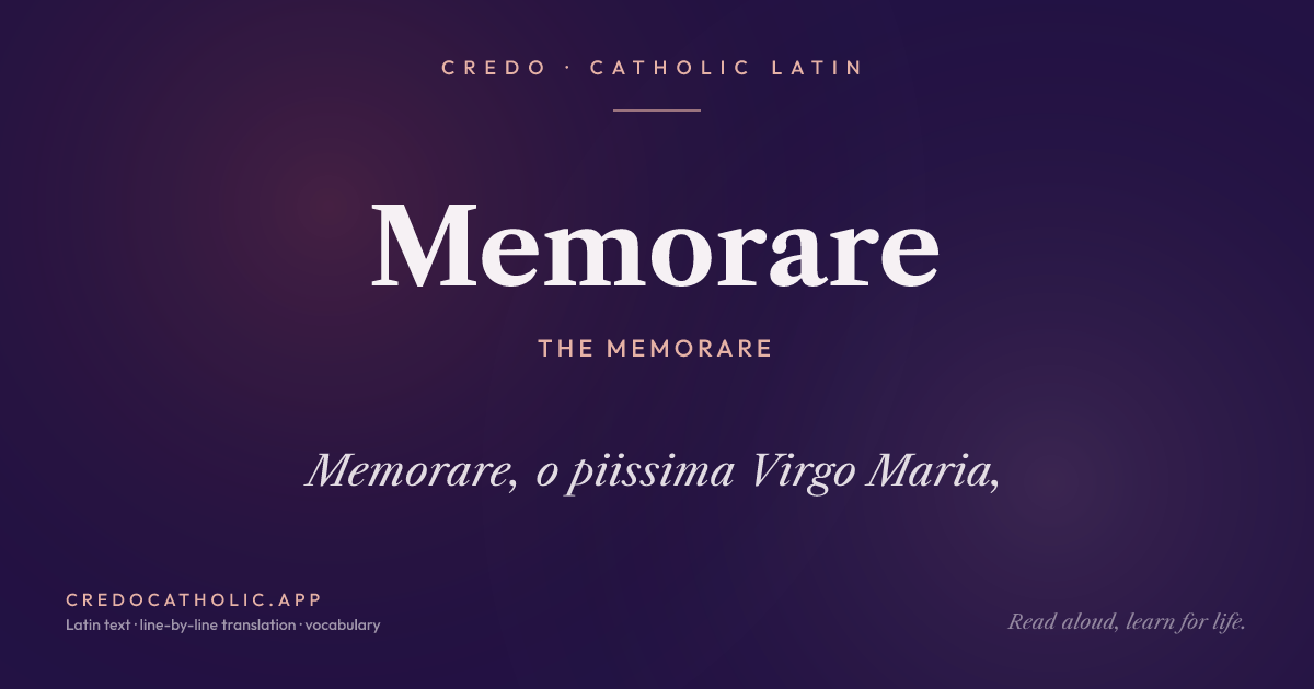 Memorare share card