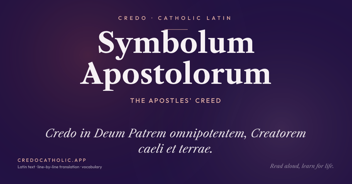 Symbolum Apostolorum share card