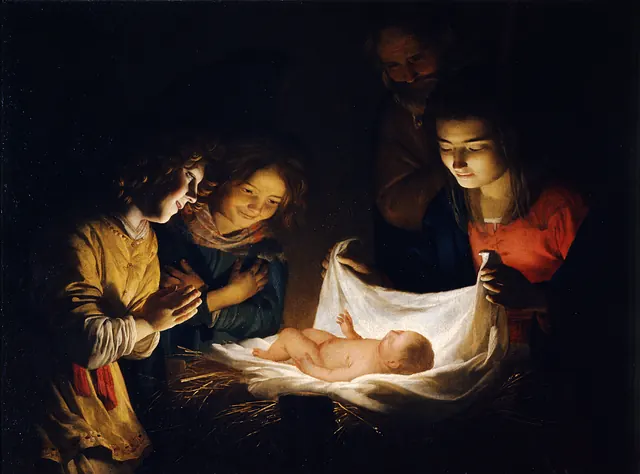 Adoration of the Child, Gerard van Honthorst